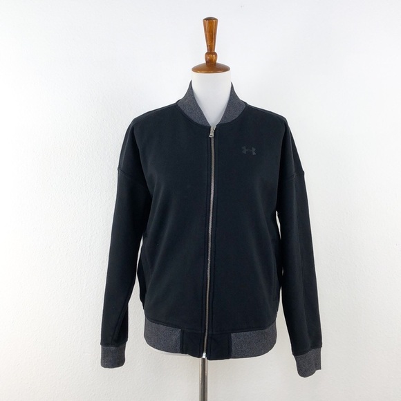 Under Armour Jackets & Blazers - Under Armour Black Zip Front Threadborne Jacket